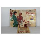 Cardboard advertising posters: Pepsi