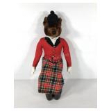Large plush Mrs. Fox doll, 24"