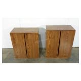 Two laminate DVD cabinets with movies