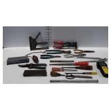 Tools, includes pliers, screwdrivers, stapler,