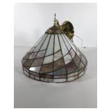 Leaded glass ceiling light fixture, small breaks
