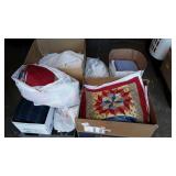 Textiles, bedspreads, pillow shams, pillows,
