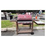 Used Propane Grill, 4 burner, Redwood Cart, used