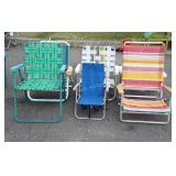 6 Miscellaneous Beach and Lawn Chairs