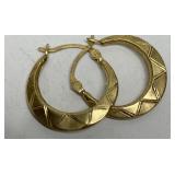Pair of hoop earrings,  ci 14k gold