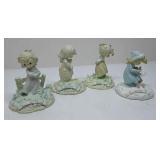 4 seasons Precious Moment cast figurines, 2.5