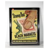 WWII era poster supporting ration stamp shopping,