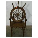 Spinning wheel arm chair, 15" to seat