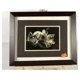 Wolf print by Debi Fitzgerald,  framed and double