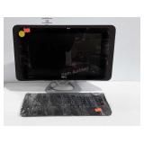 Dell 19" computer monitor and keyboard, powers on