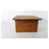 Wooden box with hinged lid, 8" x 12" x 14.5"
