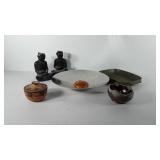 Mixed group, includes center piece bowl, artist