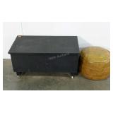 Hassock and roller cart, does not open and