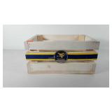 West Virginia wooden crate, 7" x 10.5" x 15"