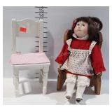 Hello Dolly collectible doll, 1989, and two doll