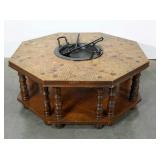 Center room, octagonal coffee table with