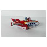 Tin toy, friction rocket racer