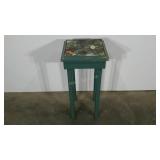 Accent table with a mosaic fossil like top, 14 x