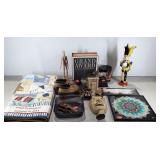 Miscellaneous group, alphabet quilt, nutcracker,