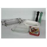 Kitchenwares: casserole dishes, including one