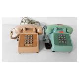 Two telephones, both marked western electric