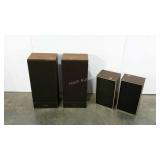 Set of 4 speakers, 2 are unmarked, 2 are