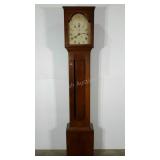 Grandfather clock, handpainted face, no glass,