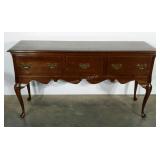 Queen Anne buffet server, 3 drawers, 20 x 62 x 33