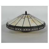 Slag glass ceiling light fixture. Off white with