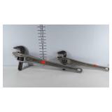 Two Ridgal offset pipe wrenches, 18" and 24"