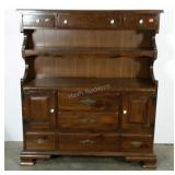 Rustic, country kitchen hutch cabinet