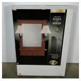 Hampton Bay two light sconce with mirror, in box