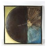 Modern styled mixed medium textured painting,