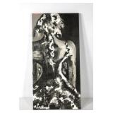 Heavy textured painting on canvas, signed, 12x24