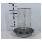 Mason jar chicken feeder