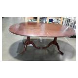 Queen Anne style, double pedestal dining table