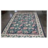 Area rug, 68" x 94", floral design, needs cleaned