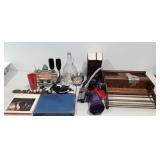 Miscellaneous household group, books, wall