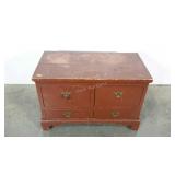 Storage chest, 17 x 32 x 21, damage as shown,