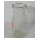 Glass dairy bottle, half pint, Chestnut farms