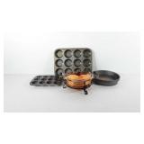Kitchenwares, includes mini muffin tins, cupcake