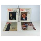 Four JFK Life magazines, July 16 1965, Nov 5