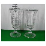 Pair of crystal candlestick holders, 12" tall