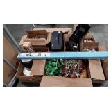Skid lot, door hardware, tiling tools, CDs,