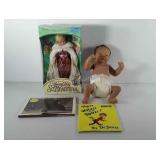 Toys and books, includes baby doll, young lady so