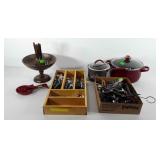 Kitchenwares, includes utensils, spoon rest,