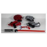 Karate sparring equipment, light saber, and mini