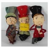 Christmas decor, three Pickwick pals carolers