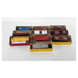 Ten model train cars, includes Norfolk and