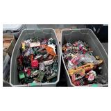 Skid lot, huge group of toys, two large totes